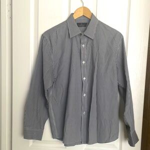 VITTORINO Classic Black and White Striped Boys Shirt.